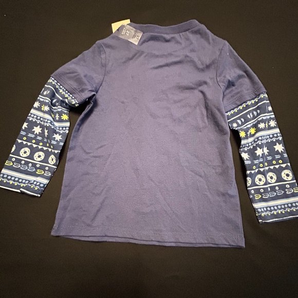 IMPRESSIONS UNISEX WASHED INDIGO LONG SLEEVE TEE - Picture 4 of 5